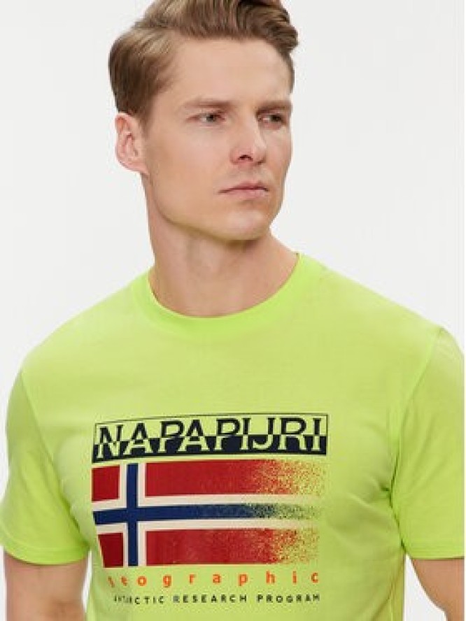 Napapijri T-Shirt S-Kreis NP0A4HQR Żółty Regular Fit