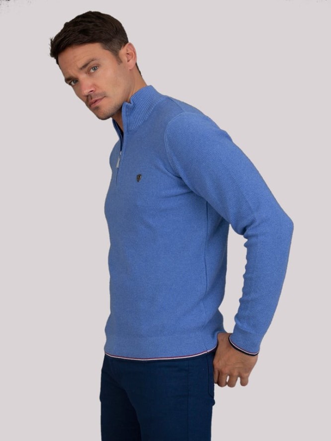 SIR RAYMOND TAILOR Sweter "Pulse" w kolorze błękitnym rozmiar: M