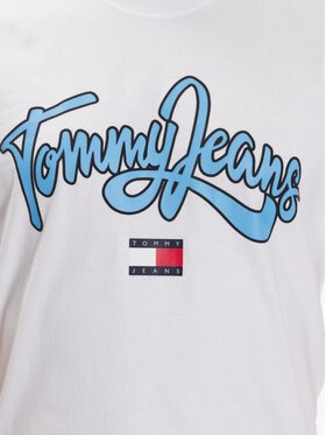 Tommy Jeans T-Shirt College Pop DM0DM16403 Biały Regular Fit