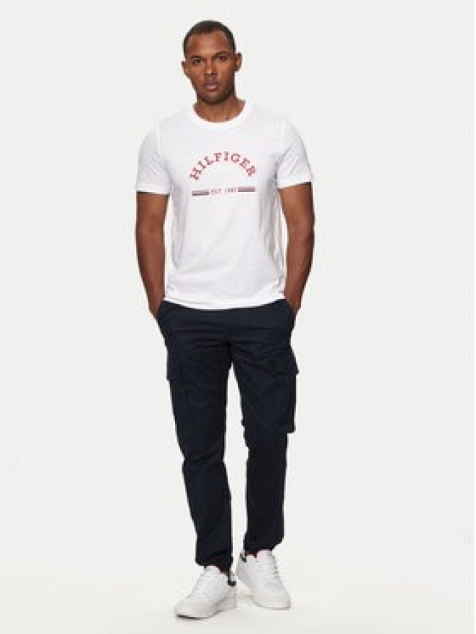 Tommy Hilfiger T-Shirt Arch MW0MW35466 Biały Slim Fit