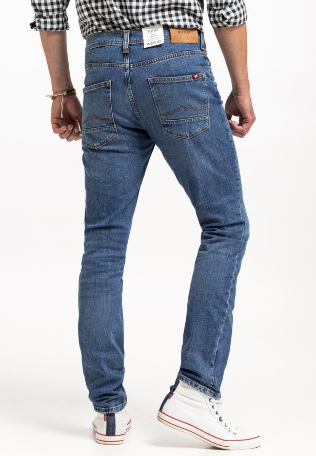 MUSTANG VEGAS SLIM MĘSKIE SPODNIE JEANSOWE JEANSY DŻINSY DENIM BLUE 1015350 5000 682