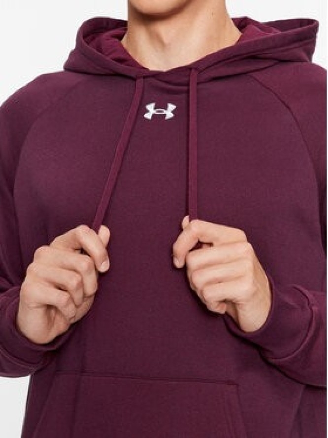 Under Armour Bluza Ua Rival Fleece Hoodie 1379757 Bordowy Loose Fit