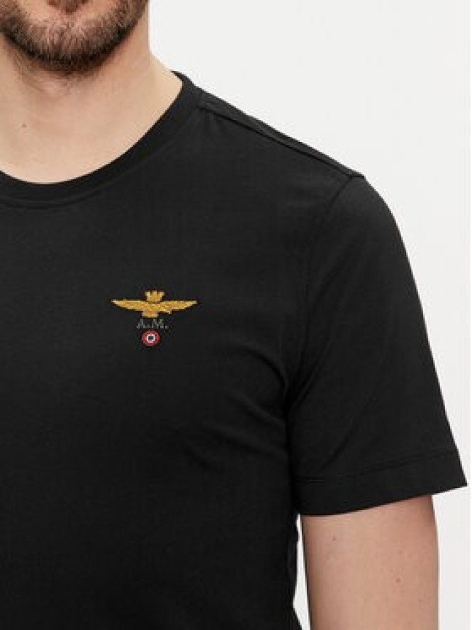 Aeronautica Militare T-Shirt 241TS1580J372 Czarny Regular Fit