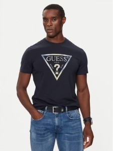 Guess T-Shirt M4BI35 J1314 Granatowy Regular Fit