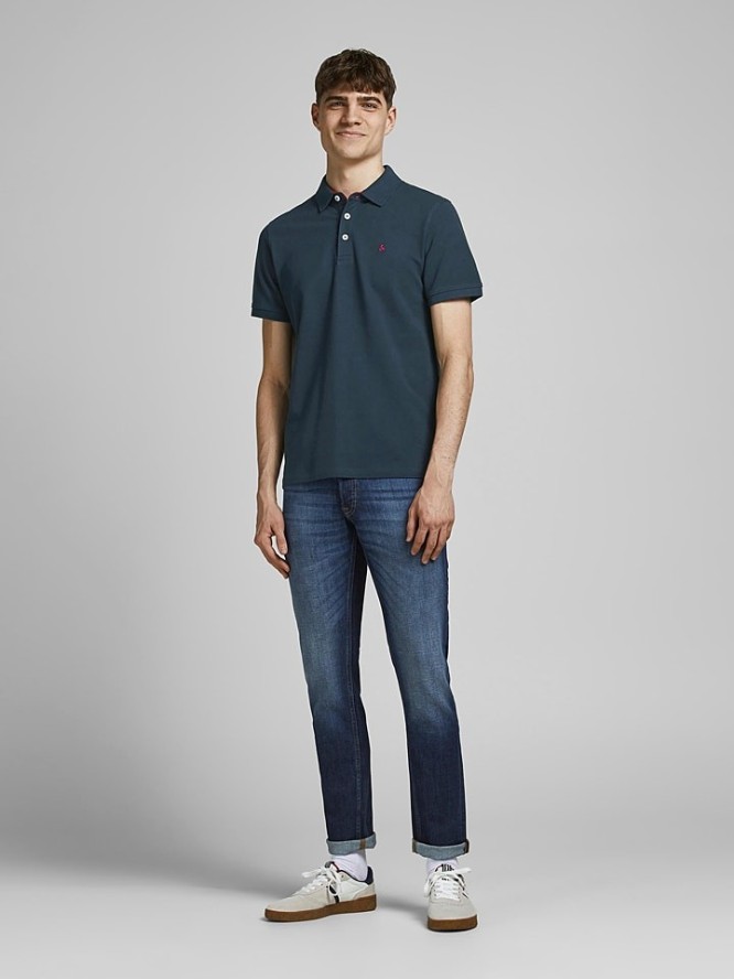 Jack & Jones Koszulka polo "Paulos" w kolorze granatowym rozmiar: L