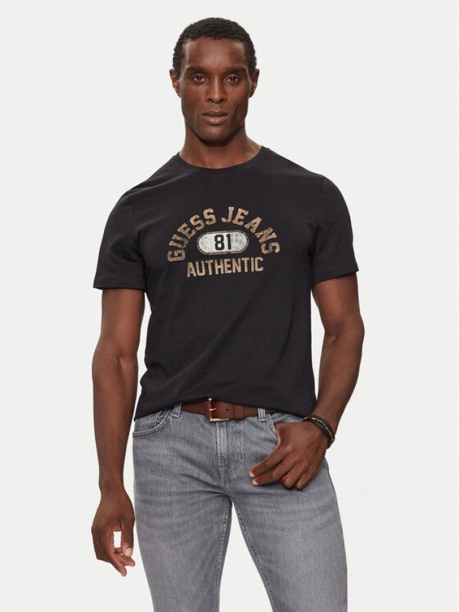 Guess T-Shirt M4BI74 K8HM0 Czarny Slim Fit