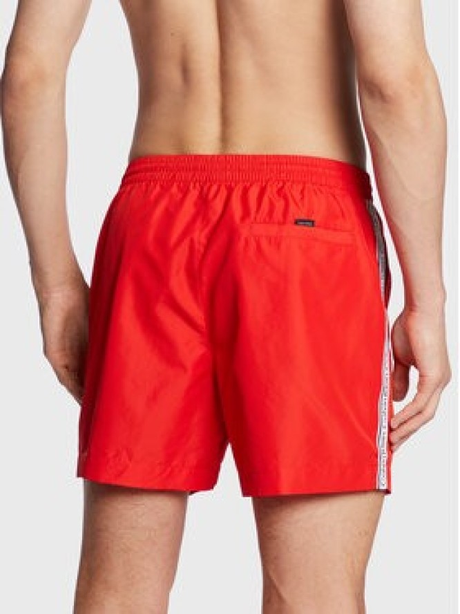 Calvin Klein Swimwear Szorty kąpielowe KM0KM00810 Czerwony Regular Fit