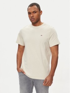 Tommy Jeans T-Shirt Classic DM0DM09598 Beżowy Regular Fit