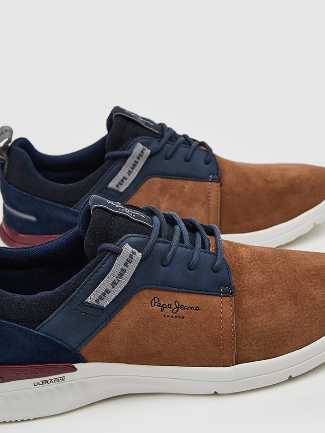 Pepe Jeans FOOTWEAR Sneakersy w kolorze granatowo-jasnobrązowym rozmiar: 40