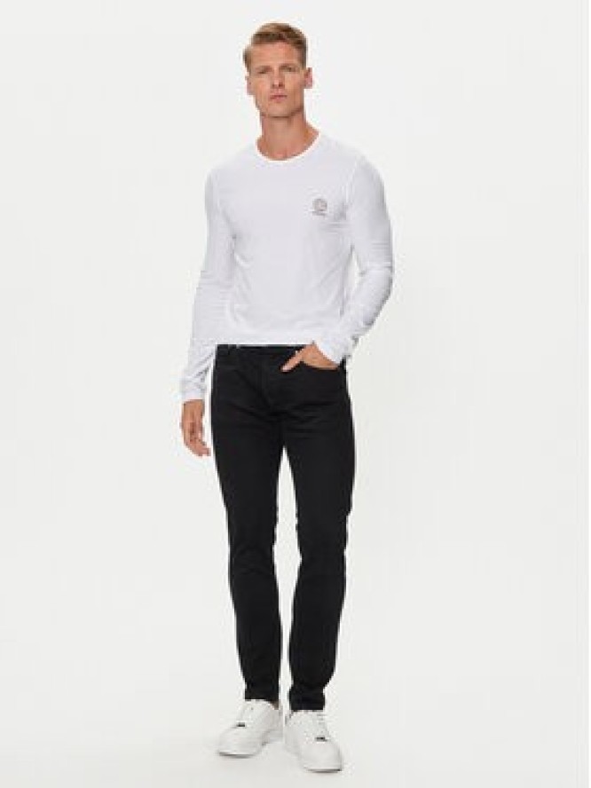 Versace Longsleeve AUU01007 1A10011 Biały Regular Fit