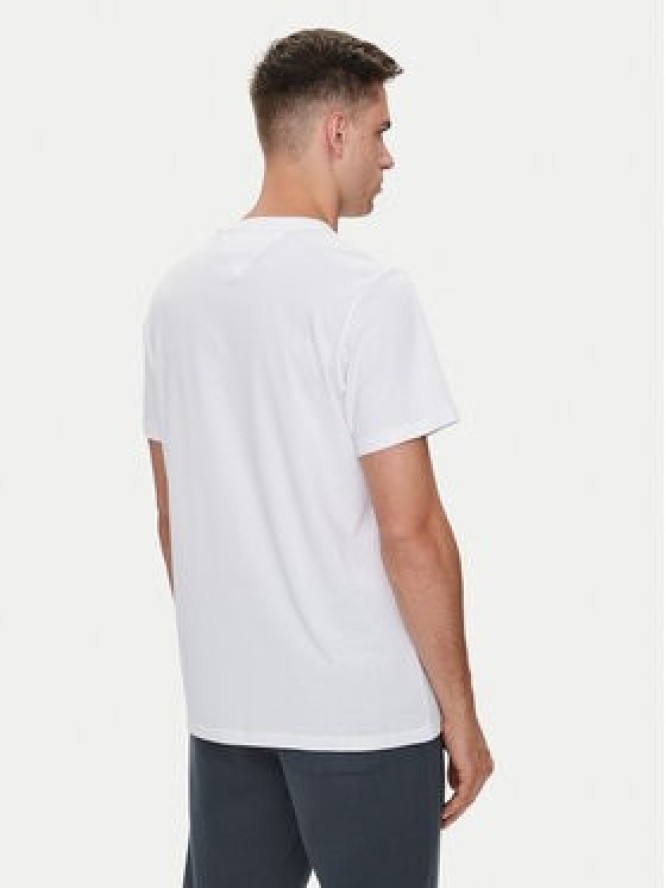 Tommy Jeans T-Shirt Linear Chest DM0DM18555 Biały Slim Fit