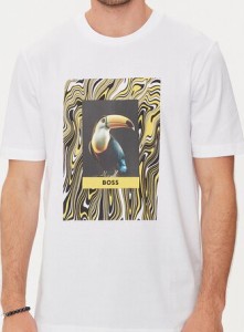 Boss T-Shirt Te_Tucan 50516012 Biały Regular Fit