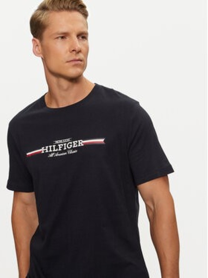 Tommy Hilfiger T-Shirt MW0MW36480 Granatowy Regular Fit