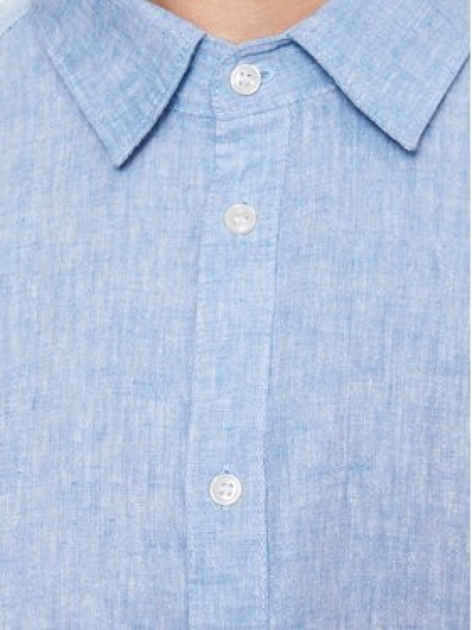 Sisley Koszula 59A2SQ01Y Niebieski Regular Fit