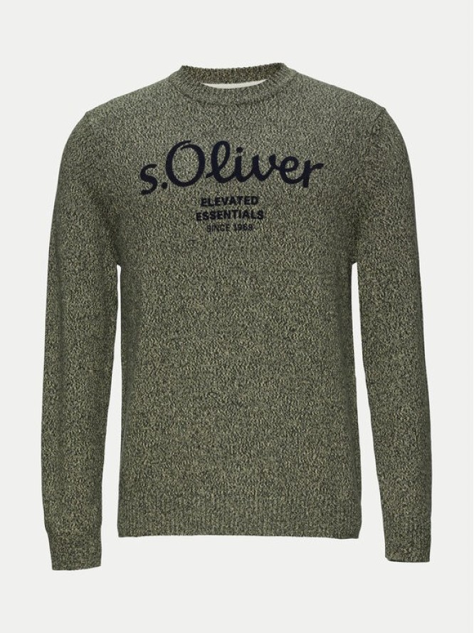 s.Oliver Sweter 2152697 Zielony Regular Fit