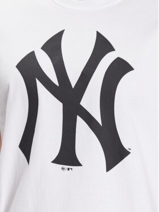 47 Brand T-Shirt MLB New York Yankees Imprint 47 Echo Tee BB017TEMIME544103WW Biały Regular Fit