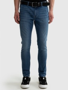 Spodnie chinosy jeans męskie niebieskie Cinar 128