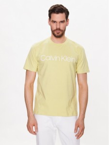 Calvin Klein T-Shirt Front Logo K10K103078 Żółty Regular Fit