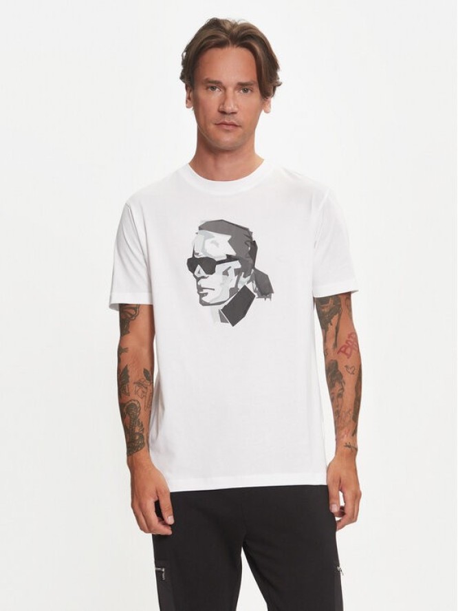 KARL LAGERFELD T-Shirt 755060 544242 Biały Regular Fit