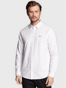 Tommy Jeans Koszula Classic Oxford DM0DM15408 Biały Classic Fit