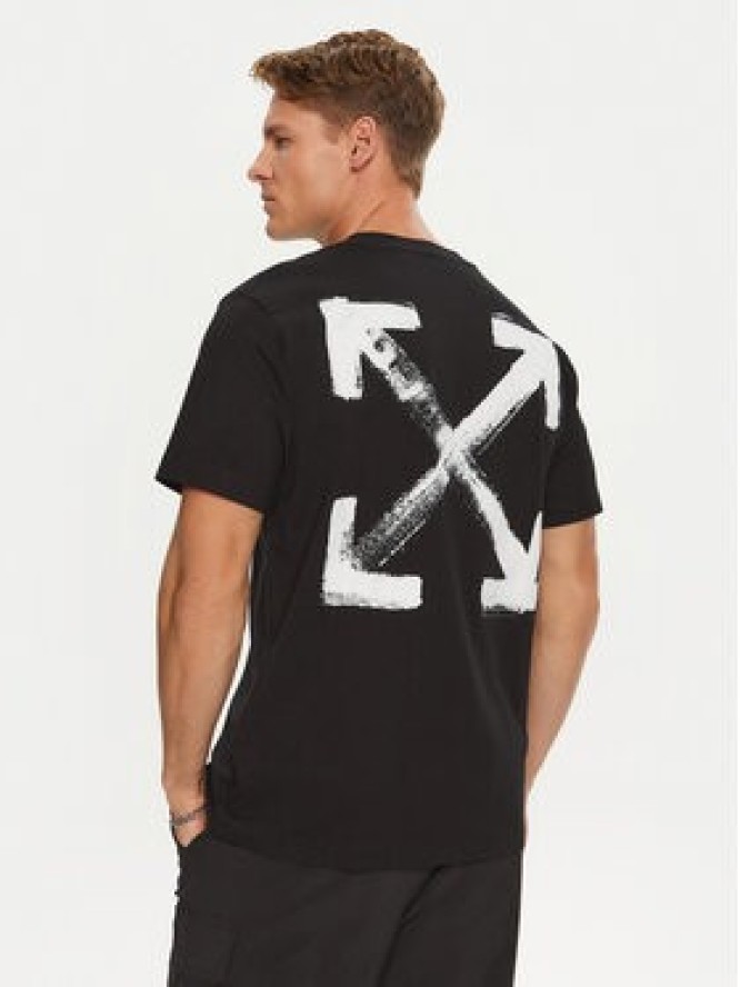 Off-White T-Shirt OMAA027F22JER0091001 Czarny Regular Fit