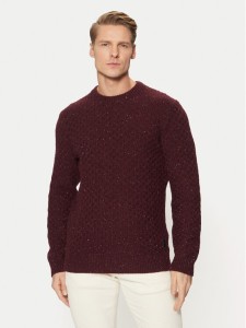 Tom Tailor Sweter 1044537 Bordowy Regular Fit