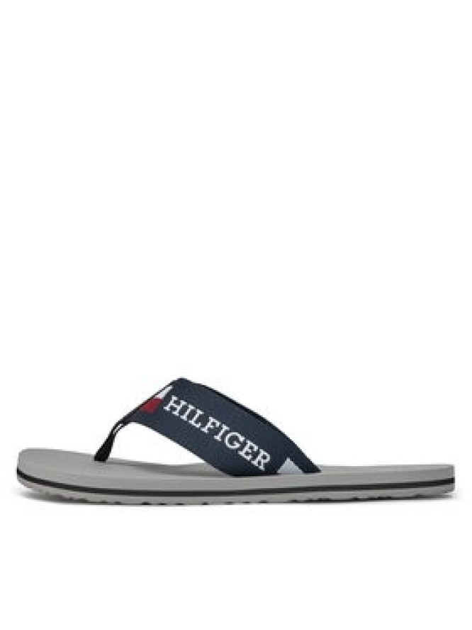 Tommy Hilfiger Japonki Corporate Monotype Beach Sandal FM0FM04913 Srebrny