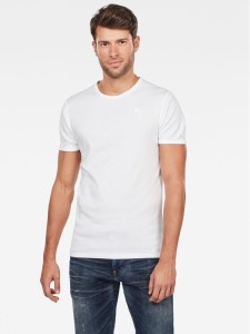 G-Star Raw Komplet 2 t-shirtów D07205-124-110 Biały Slim Fit
