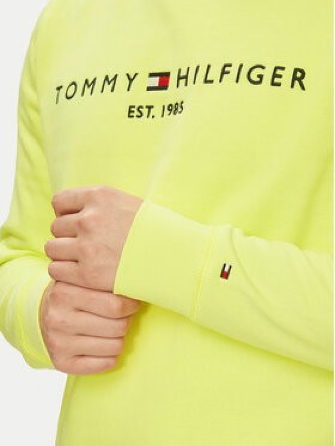 Tommy Hilfiger Bluza Logo MW0MW11596 Żółty Regular Fit