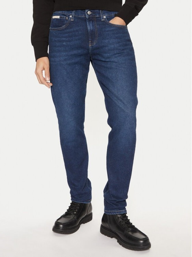 Calvin Klein Jeans Jeansy J30J327007 Granatowy Slim Fit