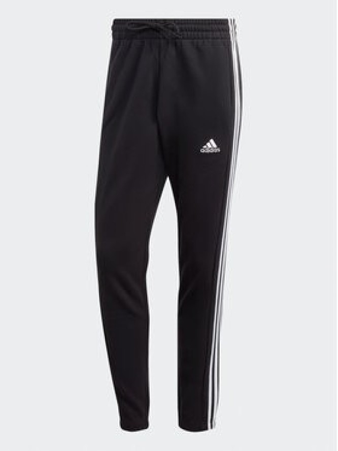 adidas Spodnie dresowe Essentials French Terry Tapered Elastic Cuff 3-Stripes Joggers IC0050 Czarny Regular Fit