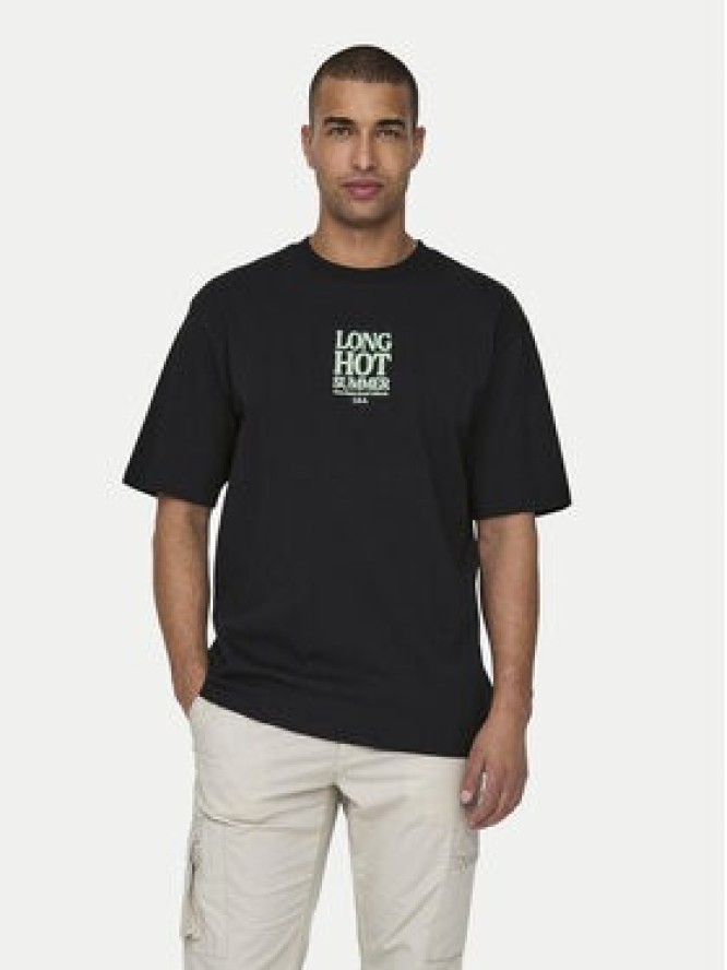 Only & Sons T-Shirt Kenny 22028736 Czarny Relaxed Fit