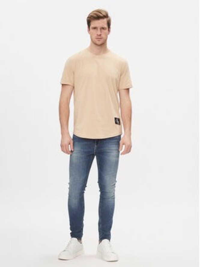 Calvin Klein Jeans T-Shirt J30J323482 Beżowy Regular Fit