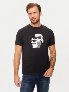 KARL LAGERFELD T-Shirt 755061 544241 Czarny Regular Fit