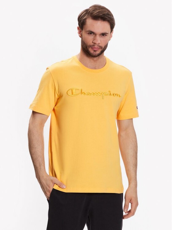 Champion T-Shirt 218490 Pomarańczowy Regular Fit