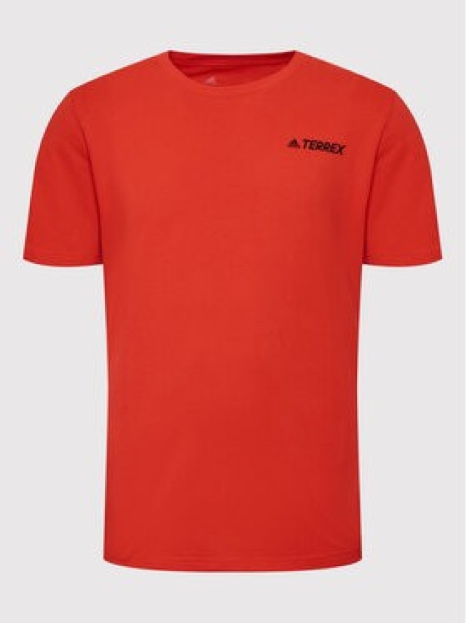 adidas T-Shirt Terrex Mountain Graphic HE1766 Czerwony Regular Fit