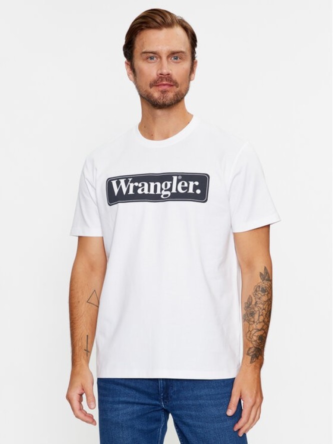 Wrangler T-Shirt 112341133 Biały Regular Fit