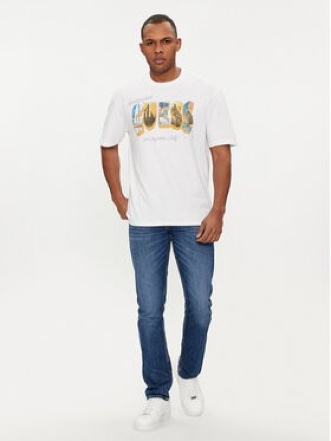 Guess T-Shirt M4GI44 KC6U1 Biały Regular Fit