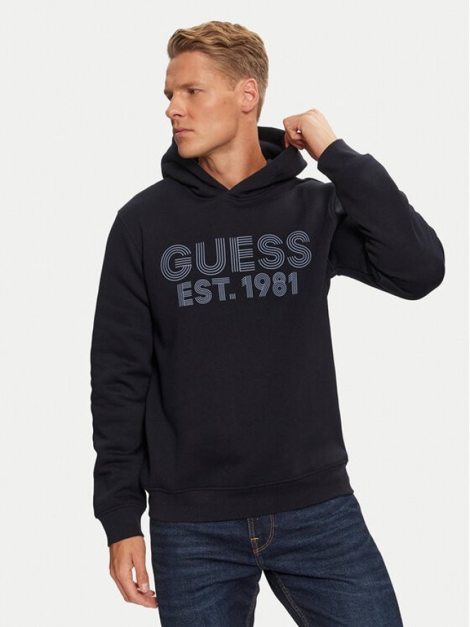 Guess Bluza M4YQ36 K9Z21 Granatowy Regular Fit