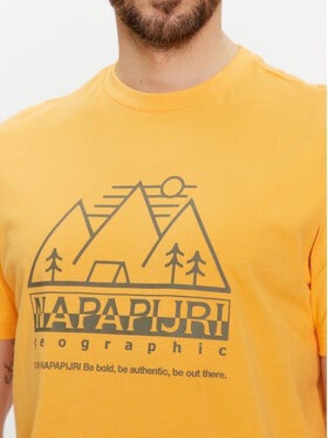 Napapijri T-Shirt S-Faber NP0A4HQE Żółty Regular Fit