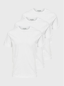 Selected Homme Komplet 3 t-shirtów Axel 16087854 Biały Regular Fit