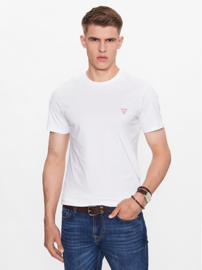 Guess T-Shirt M2YI36 I3Z14 Biały Slim Fit