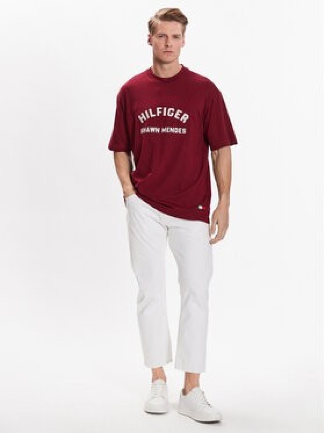 Tommy Hilfiger T-Shirt Archive MW0MW31189 Bordowy Relaxed Fit
