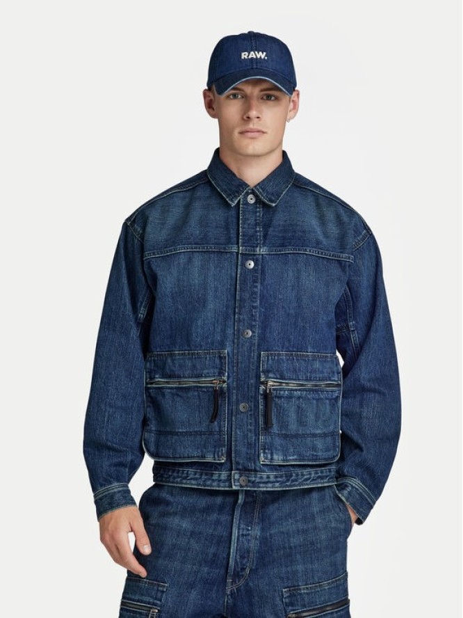 G-Star Raw Kurtka jeansowa Utility D24330-D577-G334 Niebieski Regular Fit