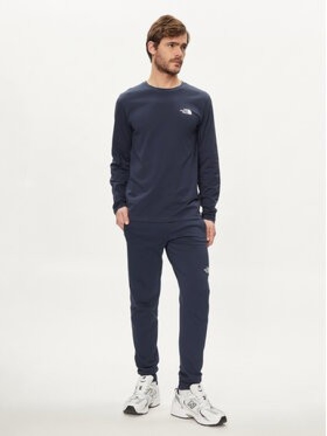 The North Face Longsleeve Simple Dome NF0A87QN Granatowy Regular Fit