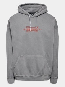 BDG Urban Outfitters Bluza Grey Natures Hood 77173722 Szary Baggy Fit