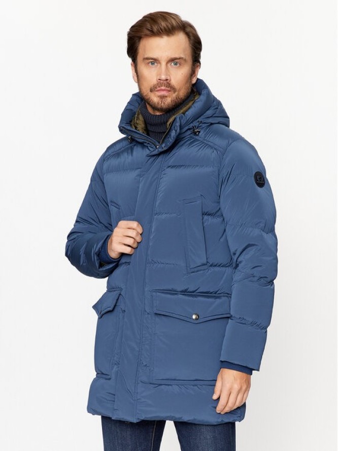 Woolrich Kurtka puchowa Premium CFWOOU0775MRUT3515 Granatowy Regular Fit