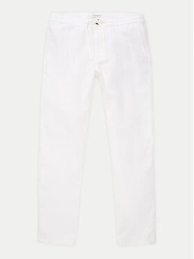 Tom Tailor Spodnie materiałowe 1041171 Biały Regular Fit