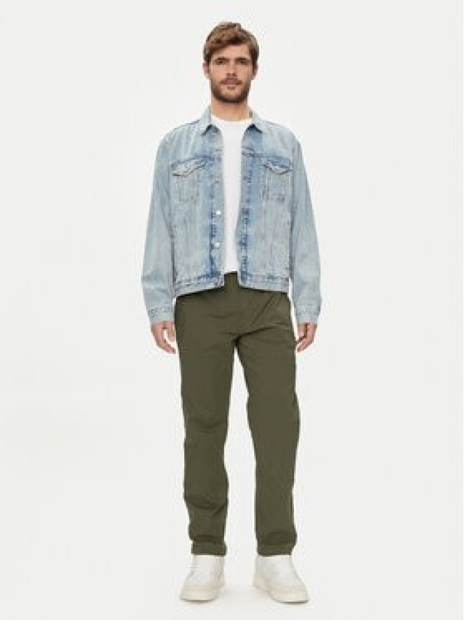 Pepe Jeans Spodnie materiałowe Parachute Pant PM211685 Khaki Regular Fit