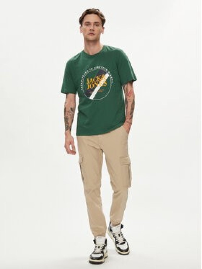 Jack&Jones T-Shirt Loof 12248624 Zielony Standard Fit